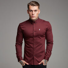 Load image into Gallery viewer, Father Sons Super Slim Stretch Burgundy Denim Long Sleeve - FS212