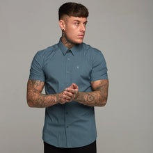 Load image into Gallery viewer, Father Sons Super Slim Stretch Classic Teal Short Sleeve - FS237