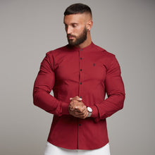 Load image into Gallery viewer, Father Sons Super Slim Stretch Classic Oxblood Grandad Collar - FS294