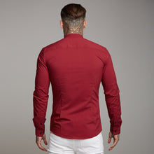 Load image into Gallery viewer, Father Sons Super Slim Stretch Classic Oxblood Grandad Collar - FS294