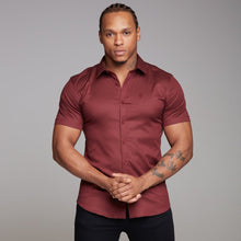 Load image into Gallery viewer, Father Sons Super Slim Luxe Ultra Stretch Classic Burgundy Short Sleeve - FS336