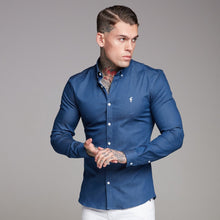 Load image into Gallery viewer, Father Sons Super Slim Stretch Aegean Blue Denim Long Sleeve - FS345