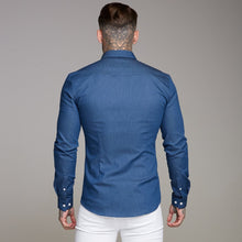 Load image into Gallery viewer, Father Sons Super Slim Stretch Aegean Blue Denim Long Sleeve - FS345