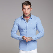 Load image into Gallery viewer, Father Sons Super Slim Ultra Stretch Classic Light Blue Shirt - FS356