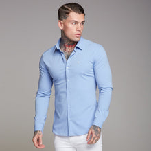 Load image into Gallery viewer, Father Sons Super Slim Ultra Stretch Classic Light Blue Shirt - FS356