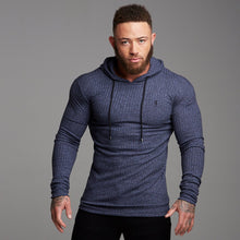 Load image into Gallery viewer, Father Sons Classic Navy Ribbed Knit Hoodie Jumper - FSH220