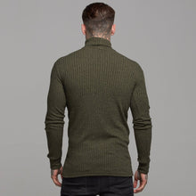 Load image into Gallery viewer, Father Sons Classic Khaki Ribbed Knit Roll-neck Jumper - FSH118