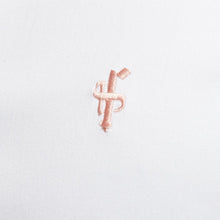 Load image into Gallery viewer, Father Sons Slim Sateen Classic White Long Sleeve (Salmon Embroidery) - FS399