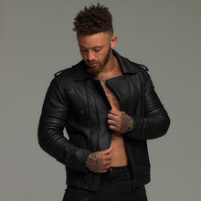 Load image into Gallery viewer, Father Sons Black Leather Jacket - FSH104