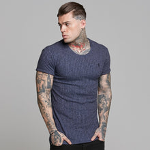 Load image into Gallery viewer, Father Sons Classic Navy Ribbed Knit Super Slim Long Line Crew - FSH171