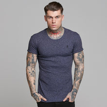 Load image into Gallery viewer, Father Sons Classic Navy Ribbed Knit Super Slim Long Line Crew - FSH171
