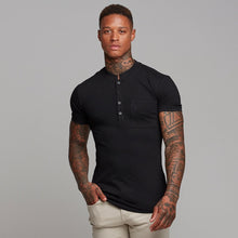 Load image into Gallery viewer, Father Sons Classic Black Grandad Polo Shirt - FSH240