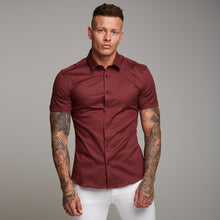 Load image into Gallery viewer, Father Sons Super Slim Luxe Ultra Stretch Classic Burgundy Short Sleeve - FS336