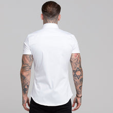 Load image into Gallery viewer, Father Sons Slim Sateen Classic White with White Embroidery - FS395 (PRE ORDER / DISPATCH DATE 5TH AUGUST)