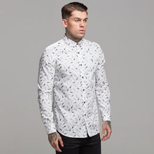 Load image into Gallery viewer, Father Sons Super Slim Stretch Feather Print Long Sleeve - FS429