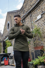 Load image into Gallery viewer, Father Sons Classic Khaki Ribbed Knit Hoodie Jumper - FSH221