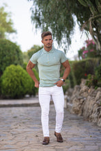 Load image into Gallery viewer, Father Sons Classic Sage Green Polo Shirt with Gold Metal Emblem Decal & Buttons - FSH502 (PRE ORDER / DISPATCH DATE 17TH AUGUST)
