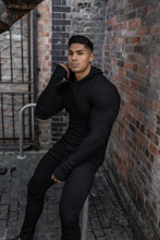 Load image into Gallery viewer, Father Sons Classic Black Ribbed Knit Hoodie Jumper - FSH218