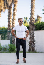 Load image into Gallery viewer, Father Sons Classic White Polo Shirt with Gold Metal Emblem Decal & Buttons - FSH461 (PRE ORDER > 30TH JULY)