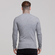 Load image into Gallery viewer, Father Sons Classic Grey & Black Ribbed Knit Jumper - FSH079