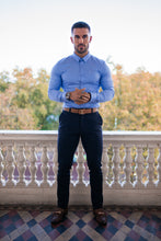 Load image into Gallery viewer, Father Sons Super Slim Luxe Ultra Stretch Cornflower Blue Long Sleeve - FS385 (PRE - ORDER / DISPATCH DATE 29TH JULY)