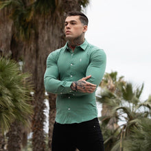Load image into Gallery viewer, Father Sons Super Slim Luxe Ultra Stretch Petrol Green Long Sleeve - FS478