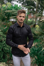 Load image into Gallery viewer, Father Sons Slim Sateen Classic Black Long Sleeve - FS545 (PRE ORDER / DISPATCH DATE 5TH AUGUST)