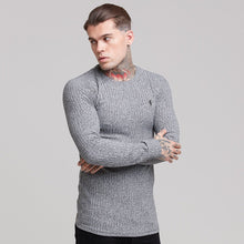 Load image into Gallery viewer, Father Sons Classic Grey & Black Ribbed Knit Jumper - FSH079