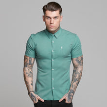 Load image into Gallery viewer, Father Sons Super Slim Luxe Ultra Stretch Petrol Green Short Sleeve - FS521