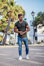 Load image into Gallery viewer, Father Sons Classic Khaki V Neck Ribbed Crew - FSH390