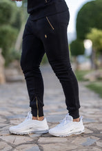 Load image into Gallery viewer, Father Sons Black & Gold Overhead Hoodie Top with Zipped Pockets - FSH472