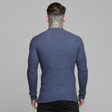 Load image into Gallery viewer, Father Sons Classic Navy Ribbed Knit Super Slim Crew - FSH114