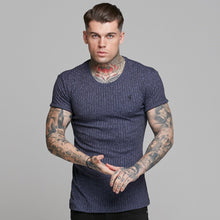Load image into Gallery viewer, Father Sons Classic Navy Ribbed Knit Super Slim Long Line Crew - FSH171