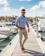 Load image into Gallery viewer, Father Sons Super Slim Ultra Stretch Classic Light Blue Shirt - FS356