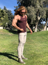 Load image into Gallery viewer, Father Sons Classic Burgundy Ribbed Knit Super Slim Vest - FSH323