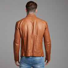 Load image into Gallery viewer, Father Sons Tan Lambs Leather Jacket - FSH205
