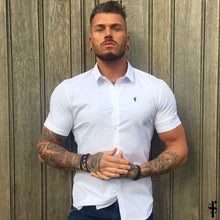 Load image into Gallery viewer, Father Sons Super Slim Stretch Classic White Short Sleeve - FS126  (PRE ORDER / DISPATCH DATE 17TH JULY)
