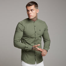 Load image into Gallery viewer, Father Sons Super Slim Stretch Classic Khaki Grandad Collar - FS296
