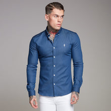 Load image into Gallery viewer, Father Sons Super Slim Stretch Aegean Blue Denim Long Sleeve - FS345
