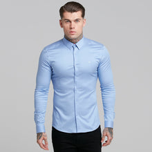 Load image into Gallery viewer, Father Sons Super Slim Luxe Ultra Stretch Cornflower Blue Long Sleeve -  FS385  (PRE - ORDER / DISPATCH DATE 29TH JULY)
