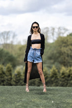 Load image into Gallery viewer, 'MILA' - CARDIGAN BLACK - CTJ011
