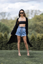 Load image into Gallery viewer, 'MILA' - CARDIGAN BLACK - CTJ011
