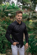 Load image into Gallery viewer, Father Sons Slim Sateen Classic Black Long Sleeve - FS545  (PRE ORDER / DISPATCH DATE 5TH AUGUST)
