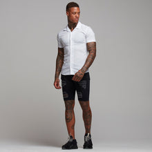 Load image into Gallery viewer, Father Sons Super Slim Stretch Revere Classic White Short Sleeve - FS403
