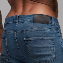 Load image into Gallery viewer, Father Sons Zipped Ankle Plain Slim Stretch Blue Jeans - FSH181
