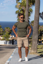 Load image into Gallery viewer, Father Sons Slim Fit Beige Sateen Shorts - FSH465 (PRE ORDER / DISPATCH DATE 31ST JULY)
