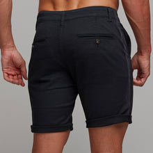 Load image into Gallery viewer, Father Sons Slim Fit Black Chino Shorts - FSH266
