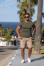 Load image into Gallery viewer, Father Sons Slim Fit Beige Sateen Shorts - FSH465 (PRE ORDER / DISPATCH DATE 31ST JULY)
