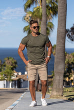 Load image into Gallery viewer, Father Sons Slim Fit Beige Sateen Shorts - FSH465 (PRE ORDER / DISPATCH DATE 31ST JULY)
