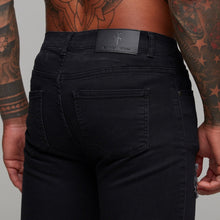 Load image into Gallery viewer, Father Sons Slim Stretch Black Distressed Ripped Denim Jean Shorts - FSH243
